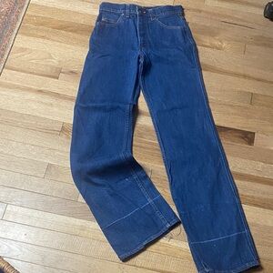 1980s Levi’s Movin On Blue Jeans, 28"x34", Blue Tab
